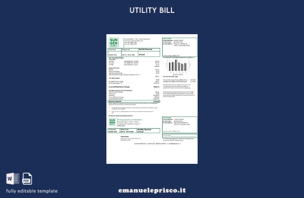 stile verificato Modello di bolletta delle utenze Japan S Energy Japan Co. Ltd. 